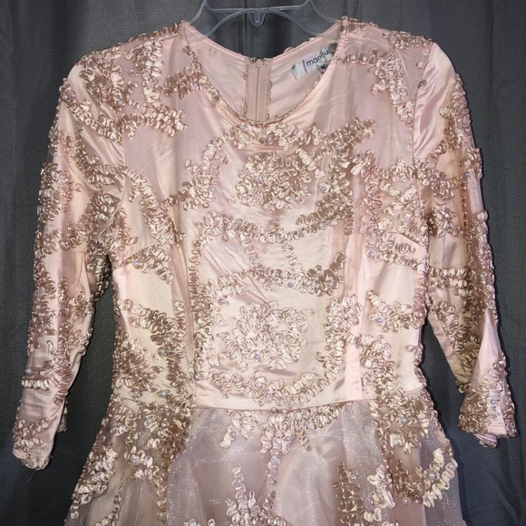 Baby pink high low prom dress - Picture 7 of 7